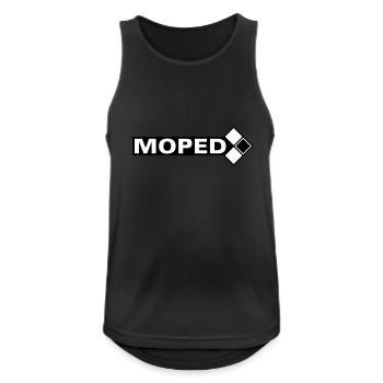 Moped Logo (2c) - Männer Tank Top atmungsaktiv - Schwarz - Vorne - Nick (188cm)