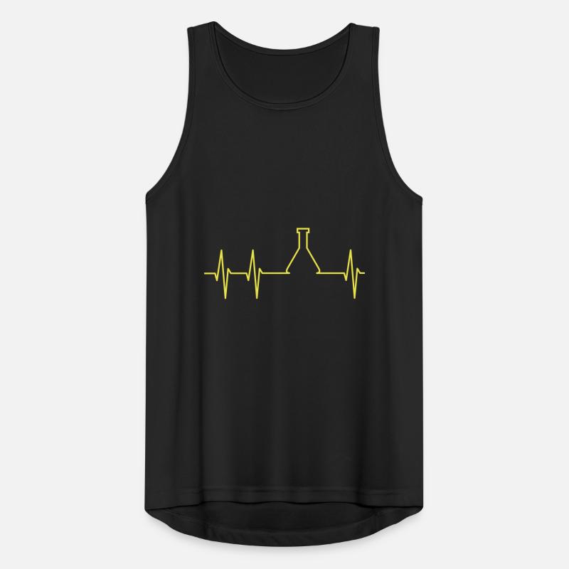 ECG et fiole d’Erlenmeyer Débardeur respirant Homme