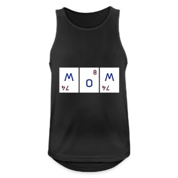Mom (zweimal Wolfram verdreht, Sauerstoff) - Männer Tank Top atmungsaktiv - Schwarz - Vorne - Nick (188cm)