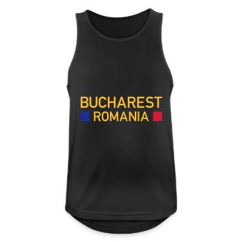 Bucarest, Roumanie (deux places) - Débardeur respirant Homme - noir - Devant - Nick (188cm)