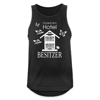 Insektenhotel-Besitzer - Männer Tank Top atmungsaktiv - Schwarz - Vorne - Nick (188cm)