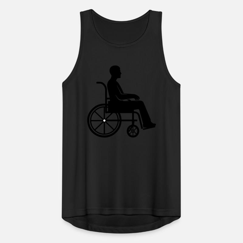 Rollstuhl Mann Männer Tank Top atmungsaktiv