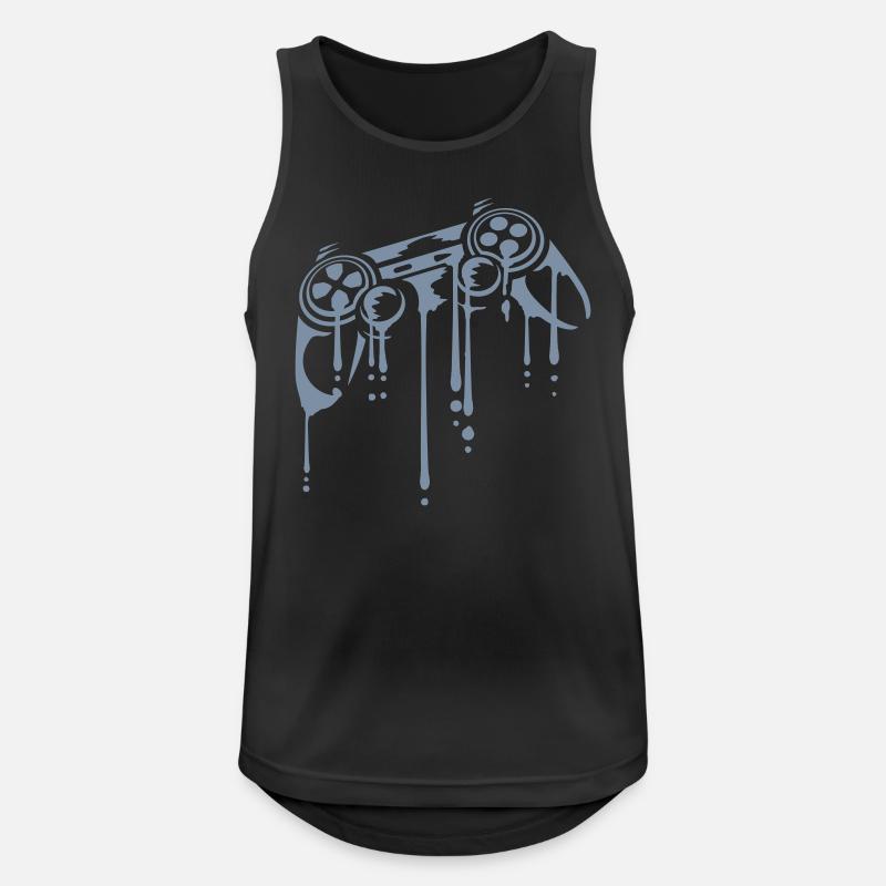 Drops Controller Retro Graffiti - Men's Breathable Tank Top - black