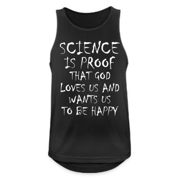 Science is Proof - Men's Breathable Tank Top - black - Front - Nick (188cm)