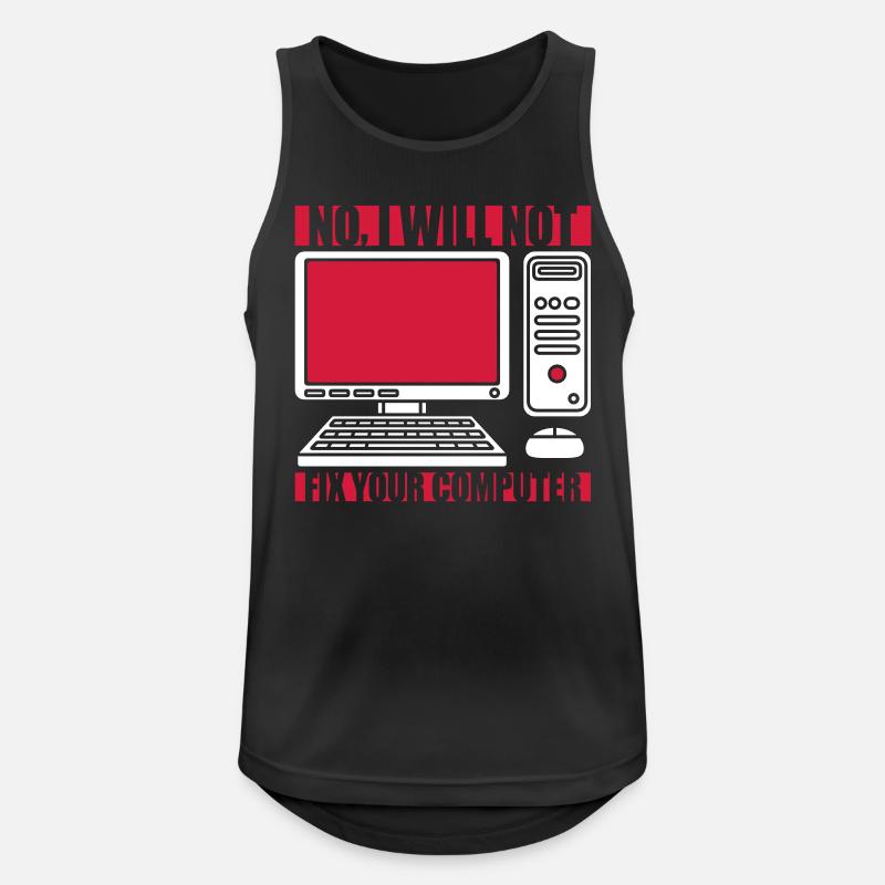 not fix your computer - Men's Breathable Tank Top - black