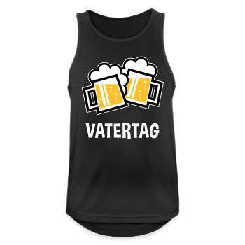 Vatertag (Bier Prosit / Bayrische Bierkrüge / 3C) - Männer Tank Top atmungsaktiv - Schwarz - Vorne - Nick (188cm)