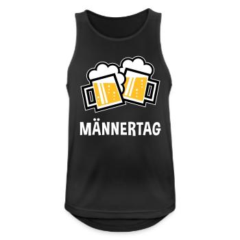 Männertag (Bier Prosit Bayrische Bierkrüge / 3C) - Männer Tank Top atmungsaktiv - Schwarz - Vorne - Nick (188cm)