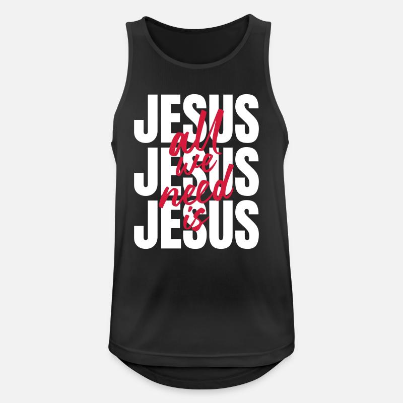 All we need is - Männer Tank Top atmungsaktiv - Schwarz