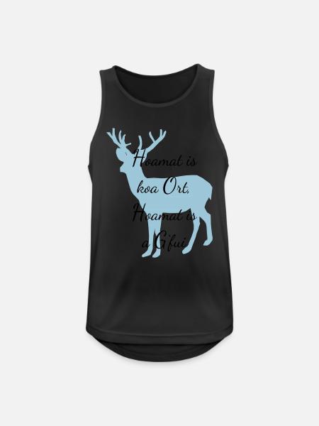 Hoamat G'fui - Männer Tank Top atmungsaktiv - Schwarz