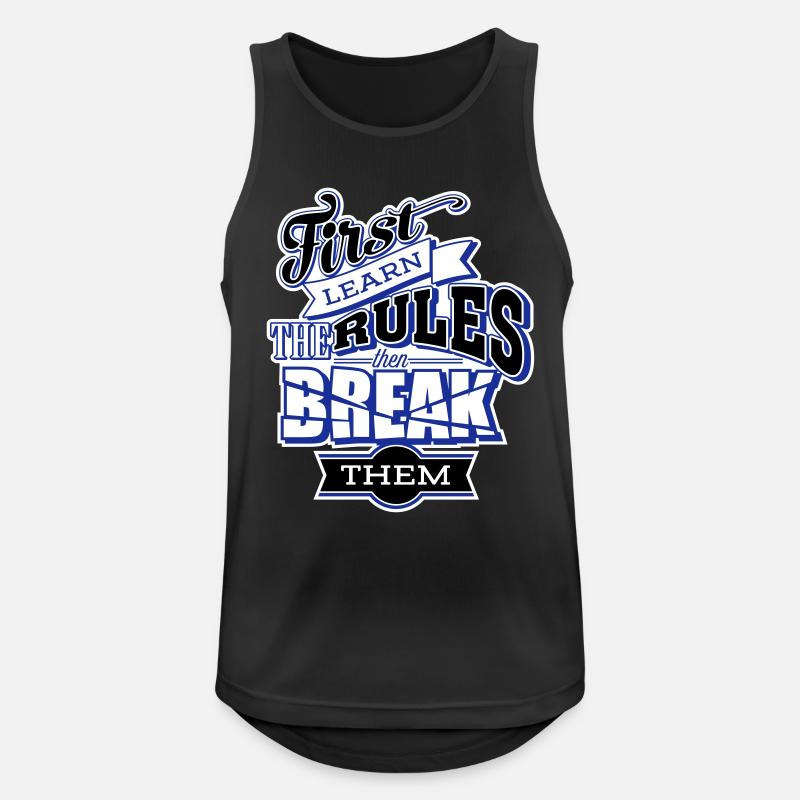 break the rules - Men's Breathable Tank Top - black