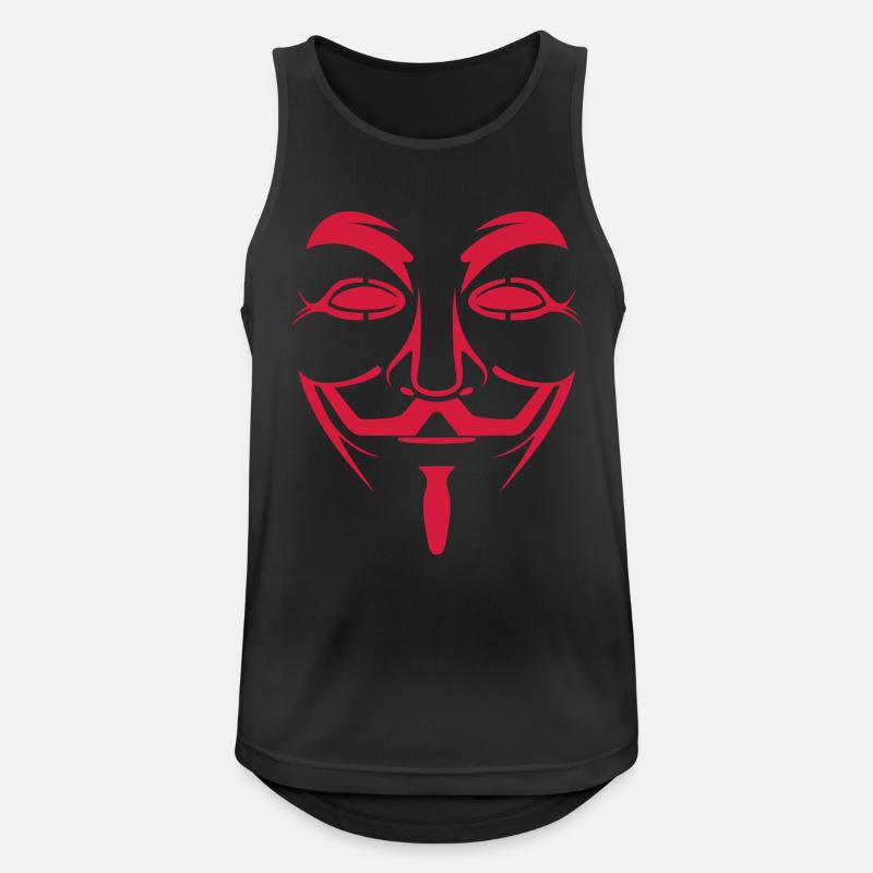 Anonymous - Männer Tank Top atmungsaktiv - Schwarz