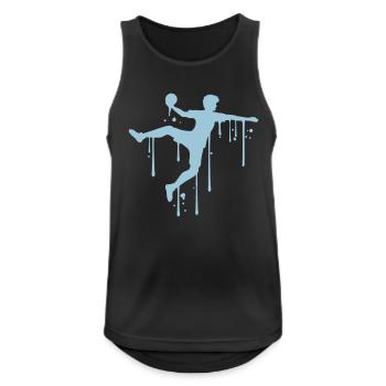 La fonte des glaces gouttes silhoue de pulvérisation de couleur graffiti - Débardeur respirant Homme - noir - Devant - Nick (188cm)
