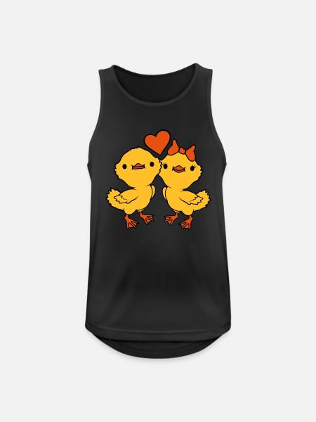 Heart 2 Chicks Pair - Men's Breathable Tank Top - black
