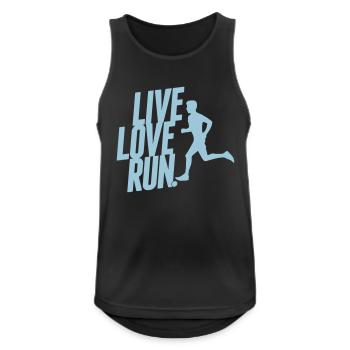 Live love run - Débardeur respirant Homme - noir - Devant - Nick (188cm)