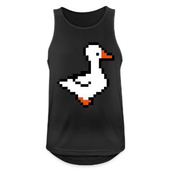 pixel ente - Männer Tank Top atmungsaktiv - Schwarz - Vorne - Nick (188cm)