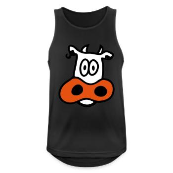 Cow 3 - Men's Breathable Tank Top - black - Front - Nick (188cm)