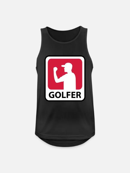 Golfer Winner - Männer Tank Top atmungsaktiv - Schwarz