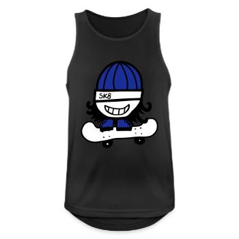 Skateboarder - Men's Breathable Tank Top - black - Front - Nick (188cm)