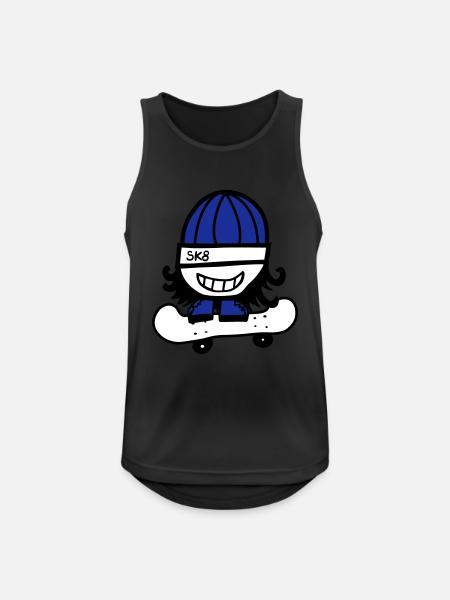 Skate comic de - Männer Tank Top atmungsaktiv - Schwarz