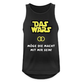 Das Wars - Männer Tank Top atmungsaktiv - Schwarz - Vorne - Nick (188cm)