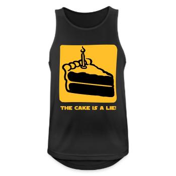The Cake is a Lie - Männer Tank Top atmungsaktiv - Schwarz - Vorne - Nick (188cm)