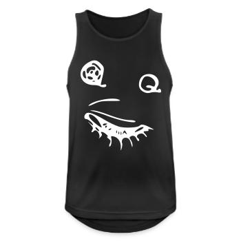 Smiley - Männer Tank Top atmungsaktiv - Schwarz - Vorne - Nick (188cm)