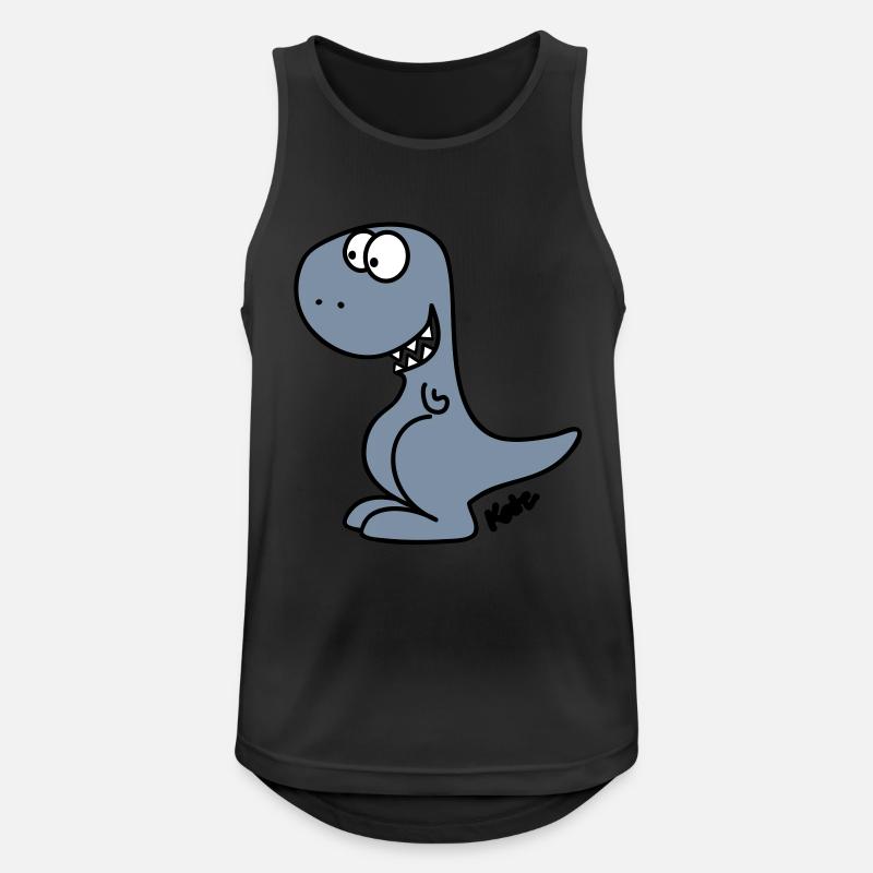 Dino (c) - Männer Tank Top atmungsaktiv - Schwarz