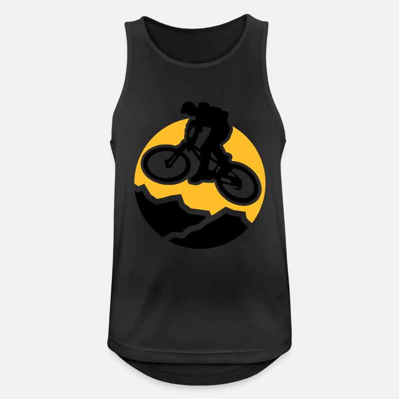 MountainBiker3 - Männer Tank Top atmungsaktiv - Schwarz