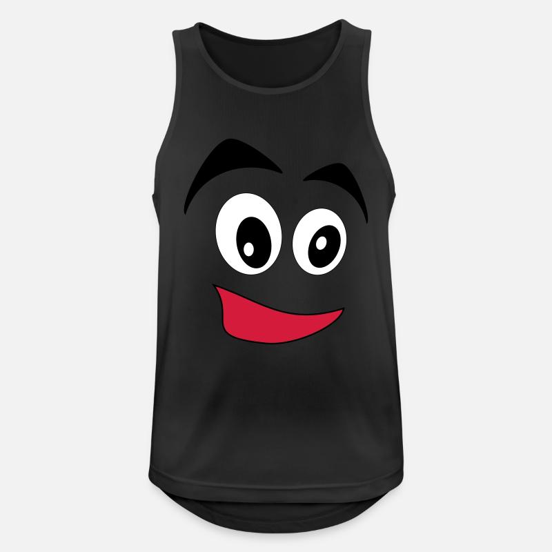 comic - Männer Tank Top atmungsaktiv - Schwarz