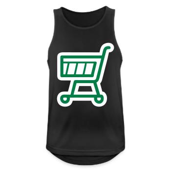 Shopping Cart - Men's Breathable Tank Top - black - Front - Nick (188cm)