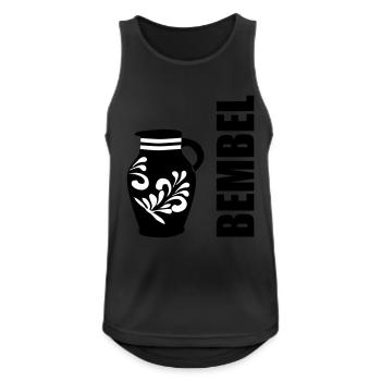 Bembel - Der original Apfelweinbembel #FFM #069 - Männer Tank Top atmungsaktiv - Schwarz - Vorne - Nick (188cm)