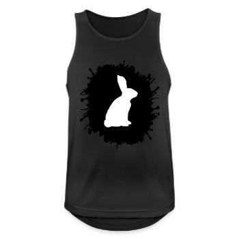 Éclaboussures de lapin - Débardeur respirant Homme - noir - Devant - Nick (188cm)