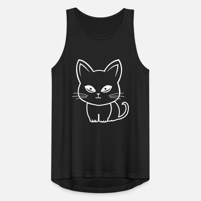 Katze Cat Comic Männer Tank Top atmungsaktiv