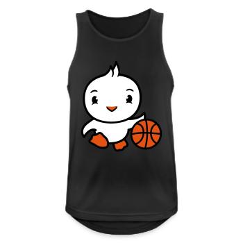 oiseau basket-ball jouer amusant ballon sports dribble - Débardeur respirant Homme - noir - Devant - Nick (188cm)