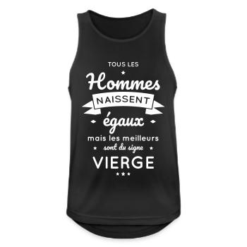 Astrologie - Hommes égaux les meilleurs vierge - Débardeur respirant Homme - noir - Devant - Nick (188cm)