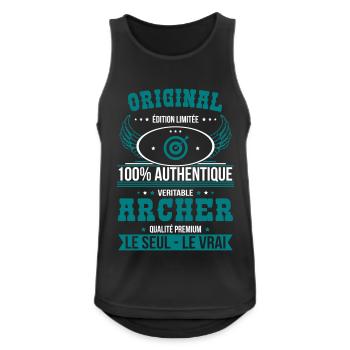 Authentique et véritable archer - Original - Débardeur respirant Homme - noir - Devant - Nick (188cm)