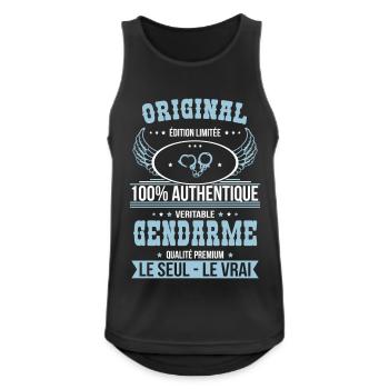 Authentique et véritable gendarme - Original - Débardeur respirant Homme - noir - Devant - Nick (188cm)