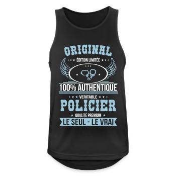 Authentique et véritable policier - Original - Débardeur respirant Homme - noir - Devant - Nick (188cm)