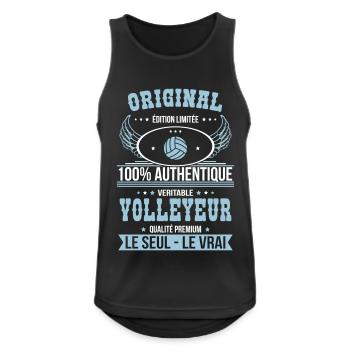 Authentique et véritable volleyeur - Original - Débardeur respirant Homme - noir - Devant - Nick (188cm)