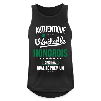 Authentique et véritable Hongrois - Original - Débardeur respirant Homme - noir - Devant - Nick (188cm)