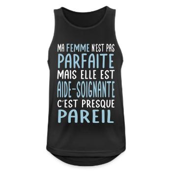 My wife not perfect but she is a caregiver - Men's Breathable Tank Top - black - Front - Nick (188cm)