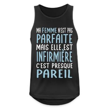 My wife not perfect but she is a nurse - Men's Breathable Tank Top - black - Front - Nick (188cm)