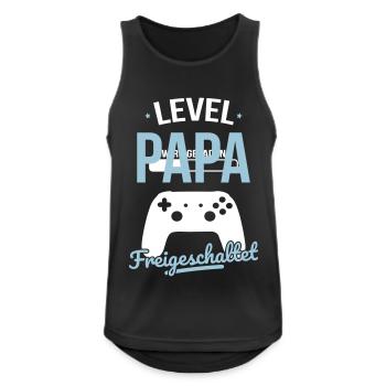 Level Dad Unlocked - Gift Idea Father's Day - Men's Breathable Tank Top - black - Front - Nick (188cm)