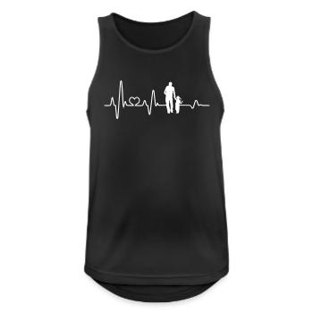 Best dad father daughter holding hands heartbeat - Men's Breathable Tank Top - black - Front - Nick (188cm)