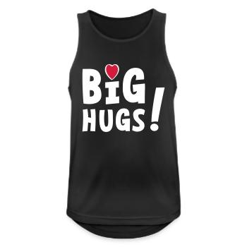 Big hugs with hearts. Embrace, embrace, hearts. - Men's Breathable Tank Top - black - Front - Nick (188cm)