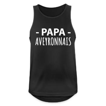 PAPA AVEYRONNAIS - Débardeur respirant Homme - noir - Devant - Nick (188cm)