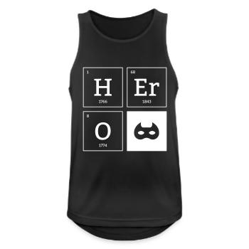 HERO Maske Superheld Elemente Geschenk - Männer Tank Top atmungsaktiv - Schwarz - Vorne - Nick (188cm)