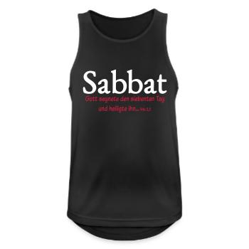 Sabbat T-Shirt gesegnet und heilig Geschenkidee - Männer Tank Top atmungsaktiv - Schwarz - Vorne - Nick (188cm)