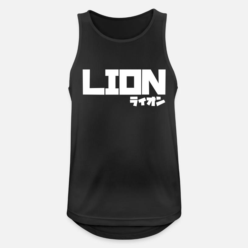 lion Löwe - Männer Tank Top atmungsaktiv - Schwarz