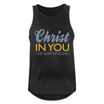 Christ in you - Männer Tank Top atmungsaktiv - Schwarz - Vorne - Nick (188cm)
